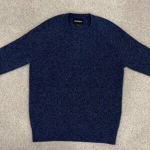 Bonobos Blue Marled Fisherman Crewneck Sweater Medium NWOT